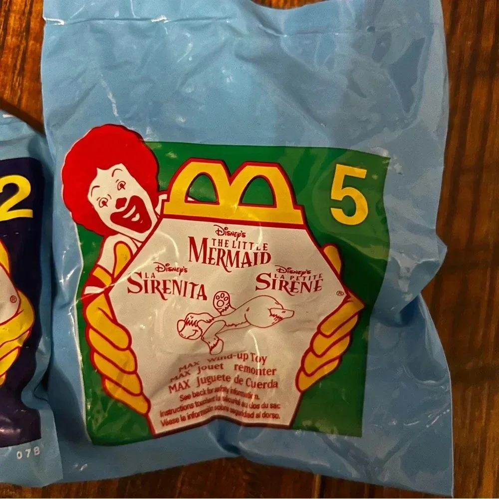 NWT New in Pkg Sealed 1996 McDonalds The Little Mermaid‎ Happy Meal Bathtub Toys